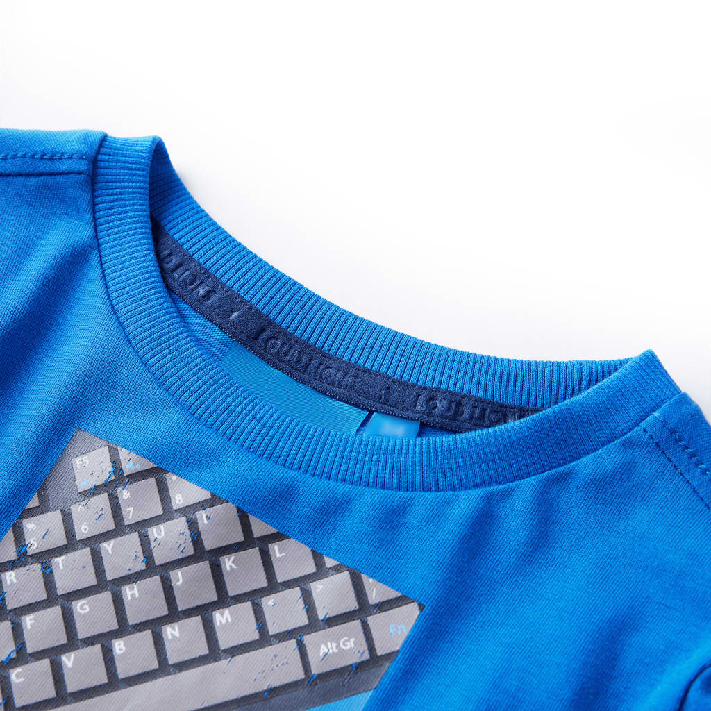 Vidaxl kindershirt met lange mouwen 128 kobaltblauw