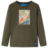 Vidaxl kindershirt met lange mouwen 116 kakikleurig