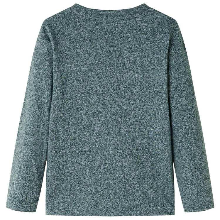 Vidaxl kindershirt met lange mouwen 128 gemêleerd donkergroen