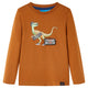 Vidaxl kindershirt met lange mouwen 104 cognackleurig