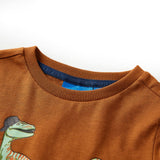 Vidaxl kindershirt met lange mouwen 104 cognackleurig - afbeelding 3