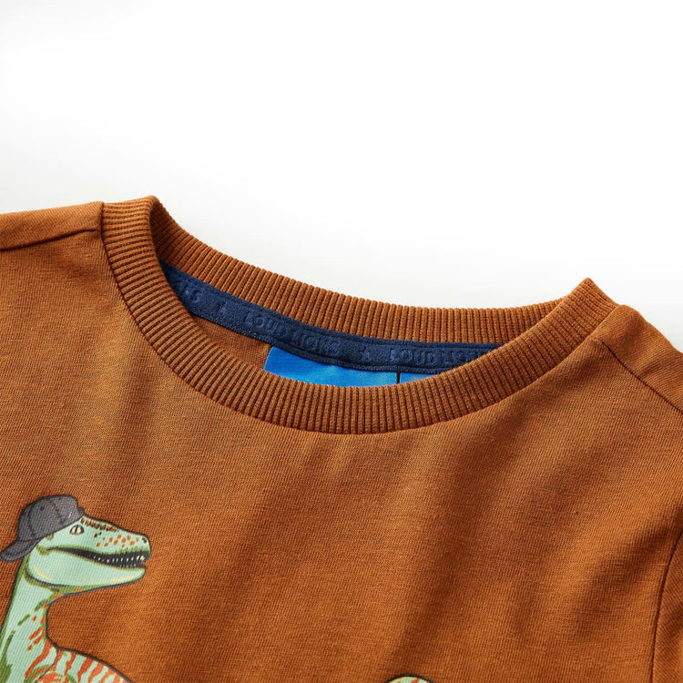 Vidaxl kindershirt met lange mouwen 116 cognackleurig
