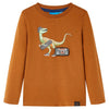 VidaXL Kindershirt met lange mouwen 128 cognackleurig