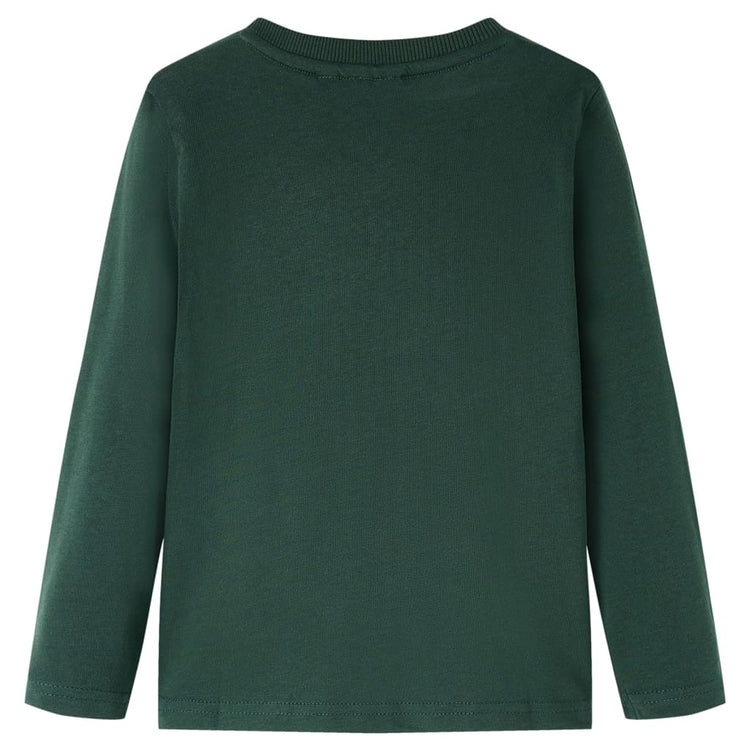 Vidaxl kindershirt met lange mouwen 92 donkergroen