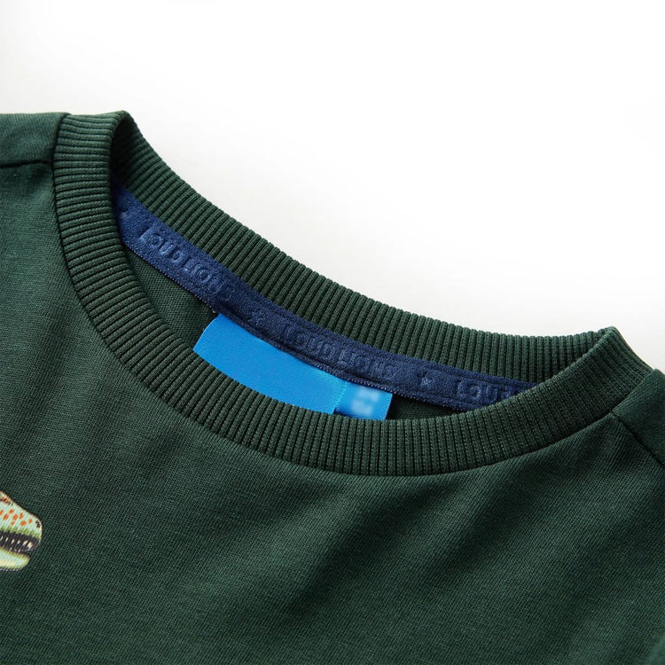 Vidaxl kindershirt met lange mouwen 92 donkergroen