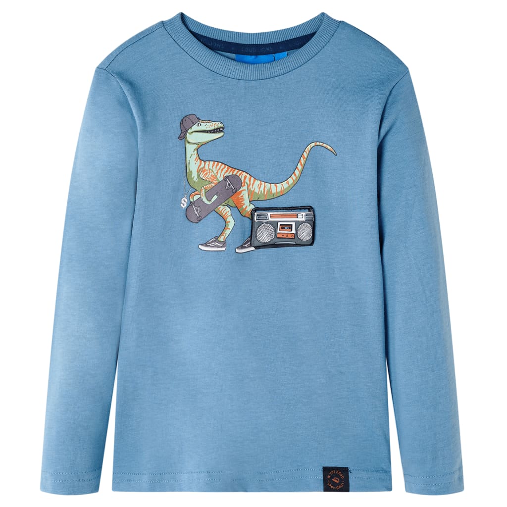 VidaXL Kindershirt met lange mouwen 104 medium blauw