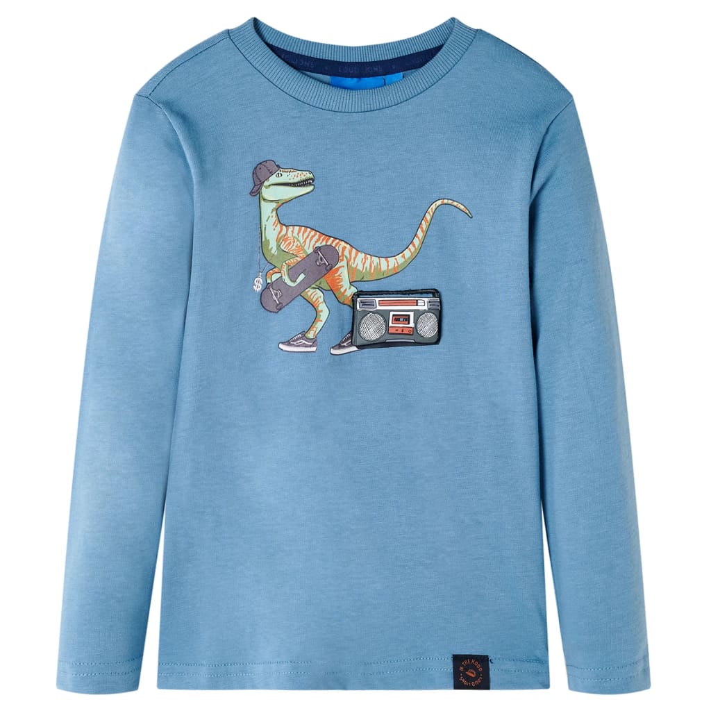 VidaXL Kindershirt met lange mouwen 140 medium blauw