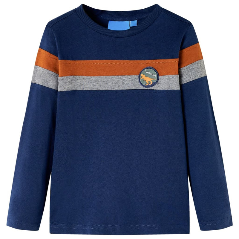 Vidaxl kindershirt met lange mouwen 104 marineblauw