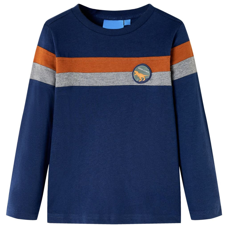 Vidaxl kindershirt met lange mouwen 116 marineblauw