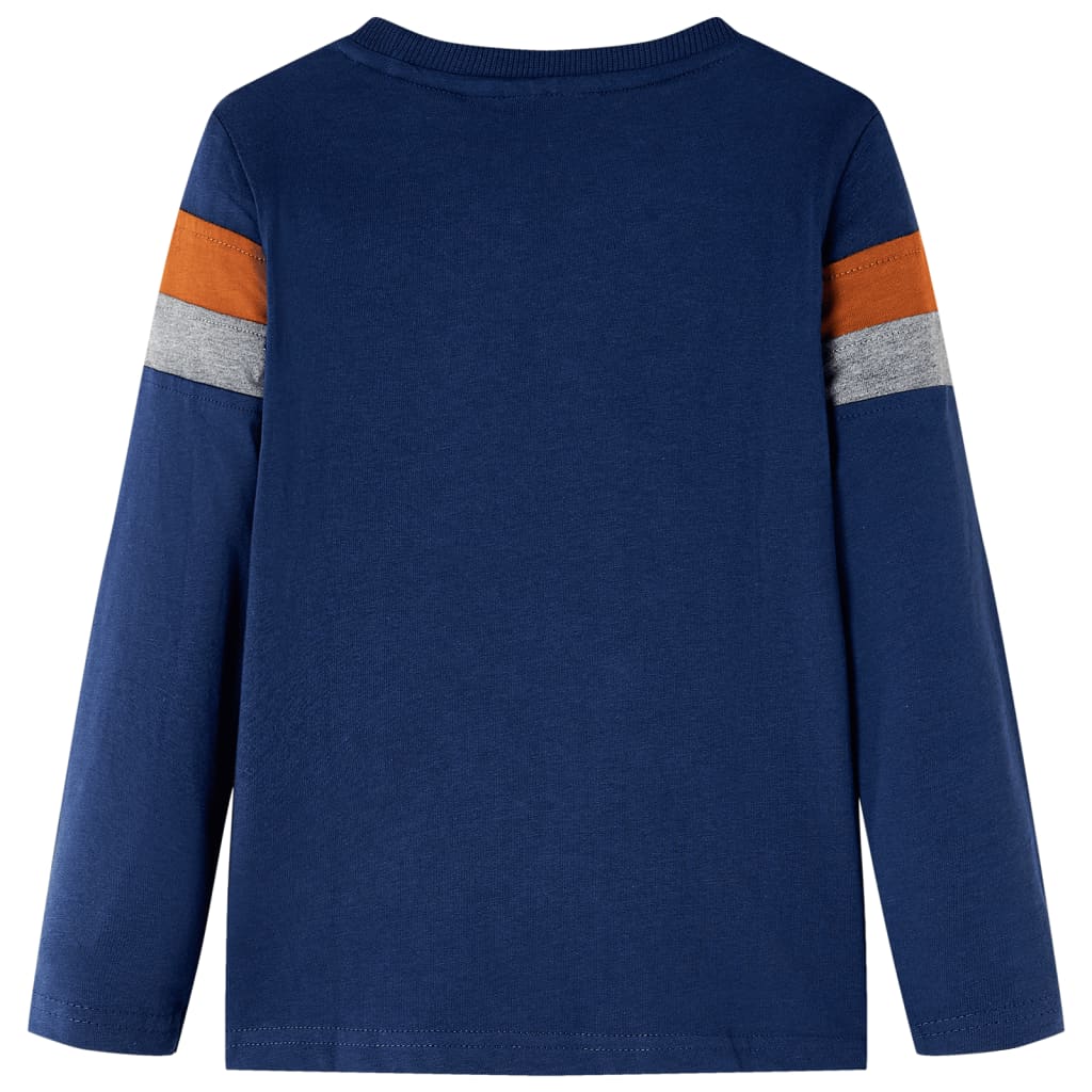 VidaXL Kindershirt met lange mouwen 116 marineblauw