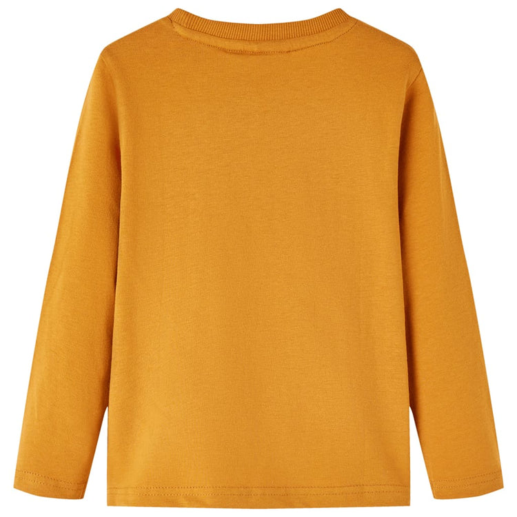 Vidaxl kindershirt met lange mouwen 104 donkerokerkleurig