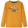 Vidaxl kindershirt met lange mouwen 128 donkerokerkleurig