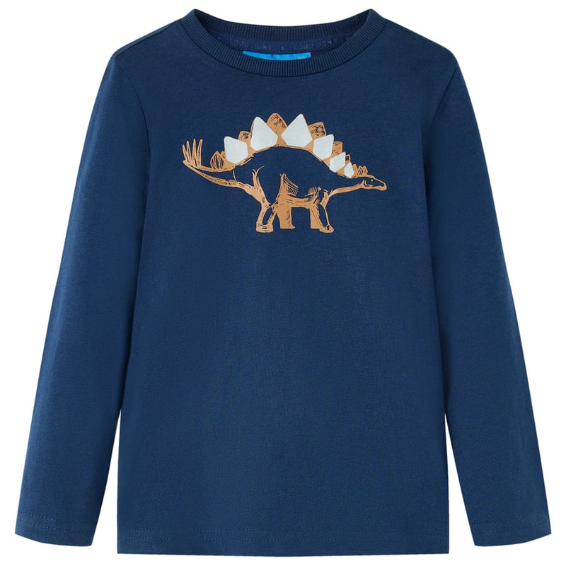VidaXL Kindershirt met lange mouwen 92 marineblauw