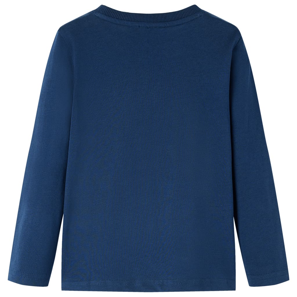 VidaXL Kindershirt met lange mouwen 116 marineblauw