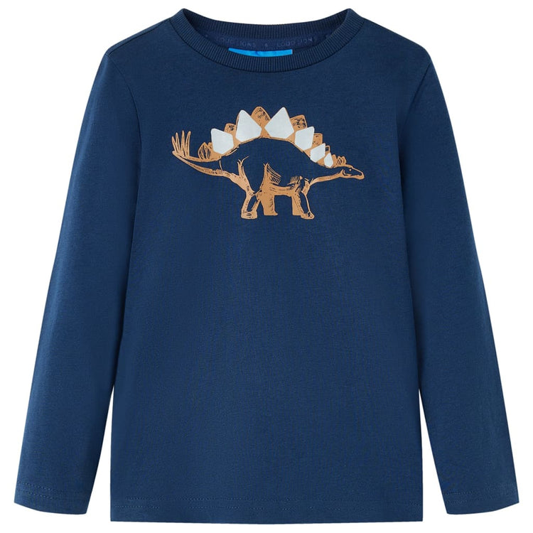 VidaXL Kindershirt met lange mouwen 140 marineblauw
