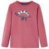 Vidaxl kindershirt met lange mouwen 104 donkerrood