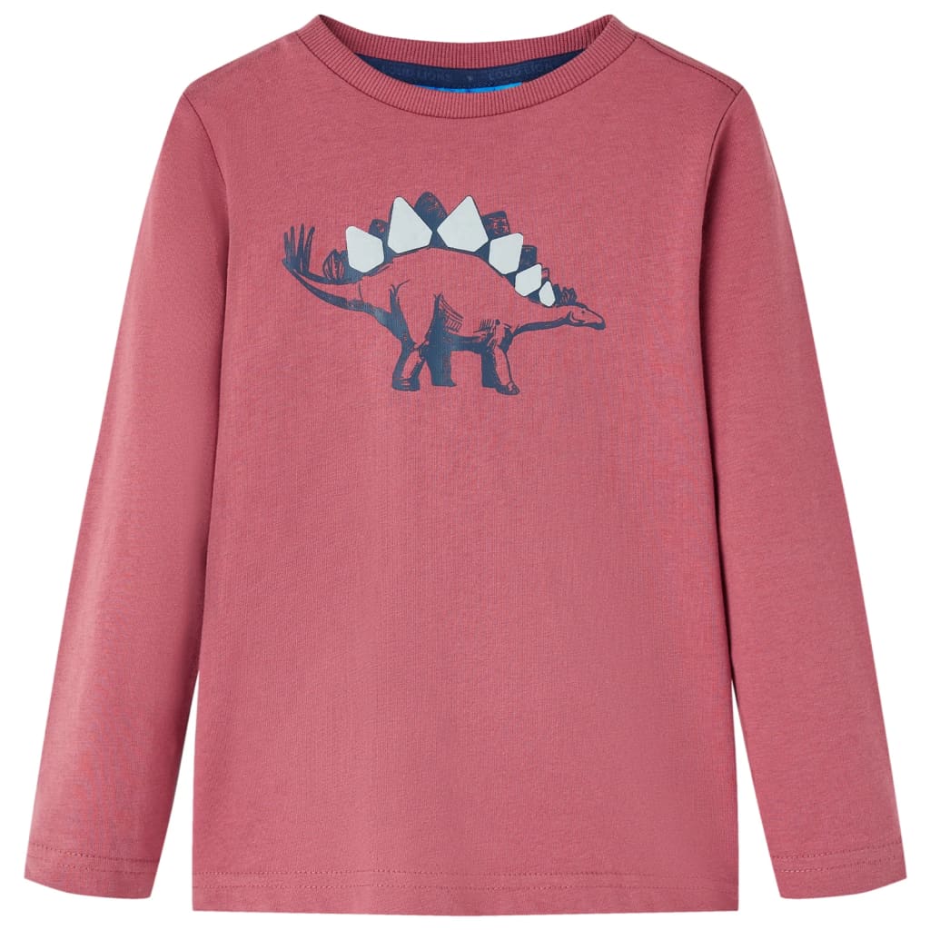 VidaXL Kindershirt met lange mouwen 128 donkerrood