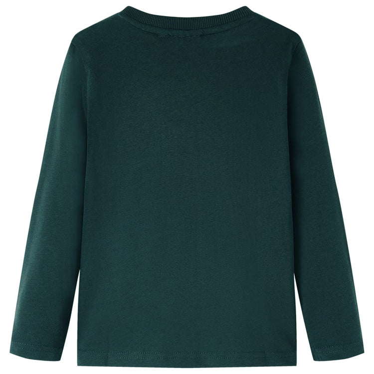 VidaXL Kindershirt met lange mouwen 92 donkergroen
