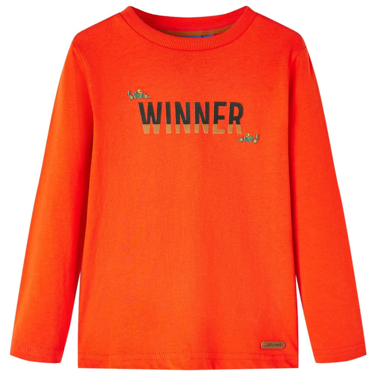 Vidaxl kindershirt met lange mouwen 116 felroranje