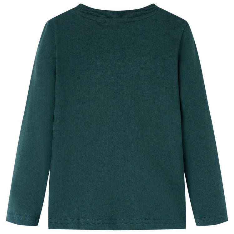 VidaXL Kindershirt met lange mouwen 92 donkergroen