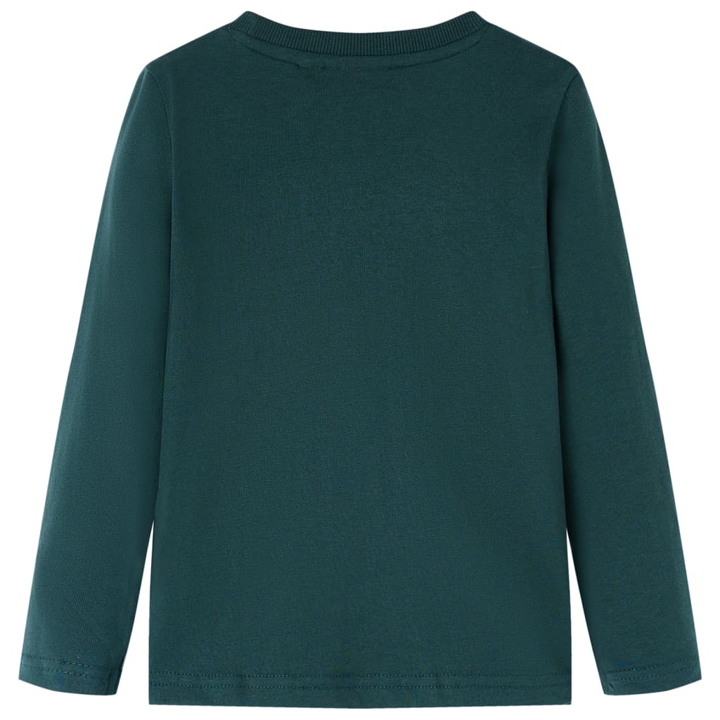 Vidaxl kindershirt met lange mouwen 116 donkergroen