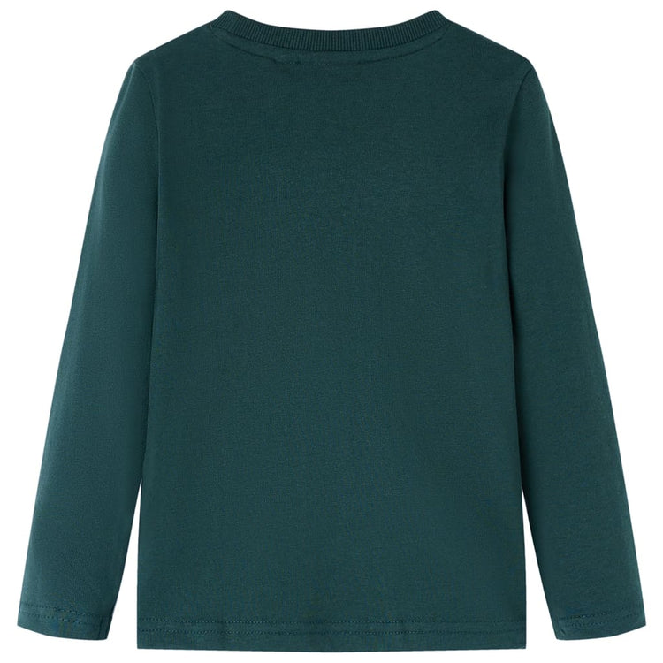 Vidaxl kindershirt met lange mouwen 128 donkergroen