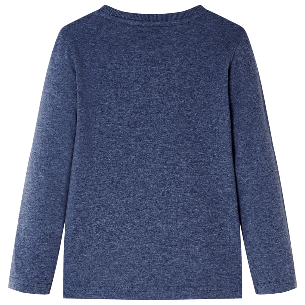 Vidaxl kindershirt met lange mouwen 128 gemêleerd donkerblauw