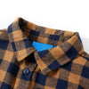 Vidaxl kinderoverhemd geruit 116 cognackleurig en blauw