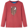 Vidaxl kindershirt met lange mouwen 116 roodbruin