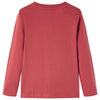Vidaxl kindershirt met lange mouwen 116 roodbruin