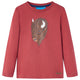 Vidaxl kindershirt met lange mouwen 140 roodbruin