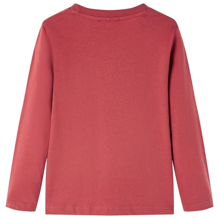 Vidaxl kindershirt met lange mouwen 140 roodbruin