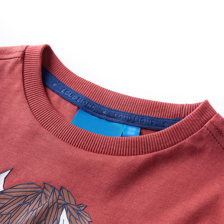 Vidaxl kindershirt met lange mouwen 140 roodbruin