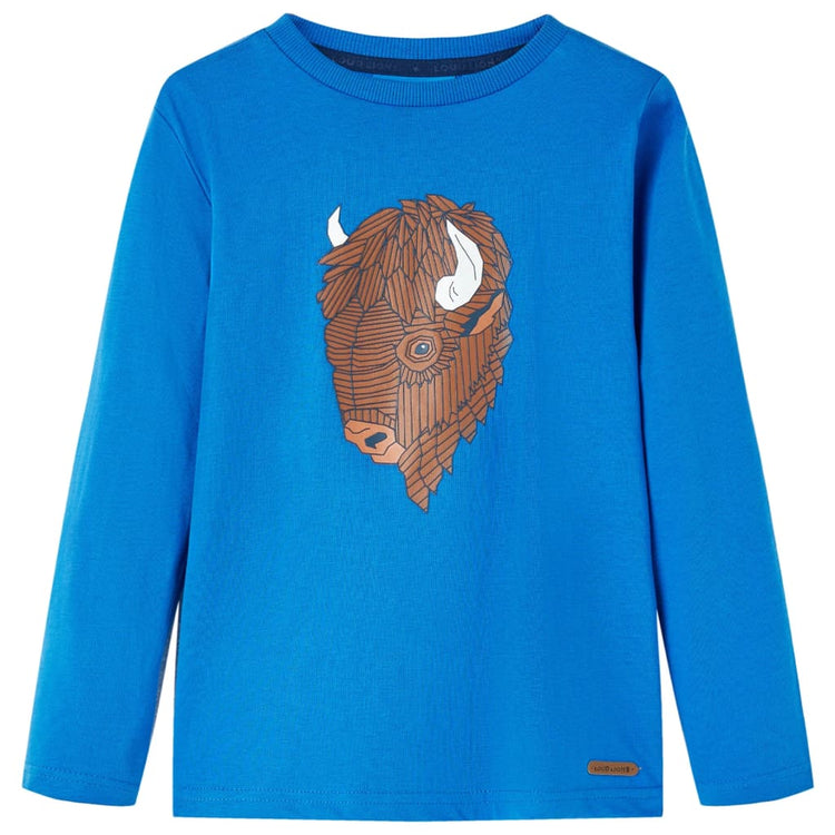 VidaXL Kindershirt met lange mouwen 140 kobaltblauw