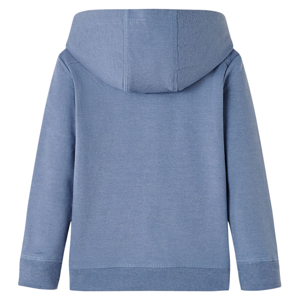 VidaXL Kindertrui met capuchon 92 gemêleerd blauw