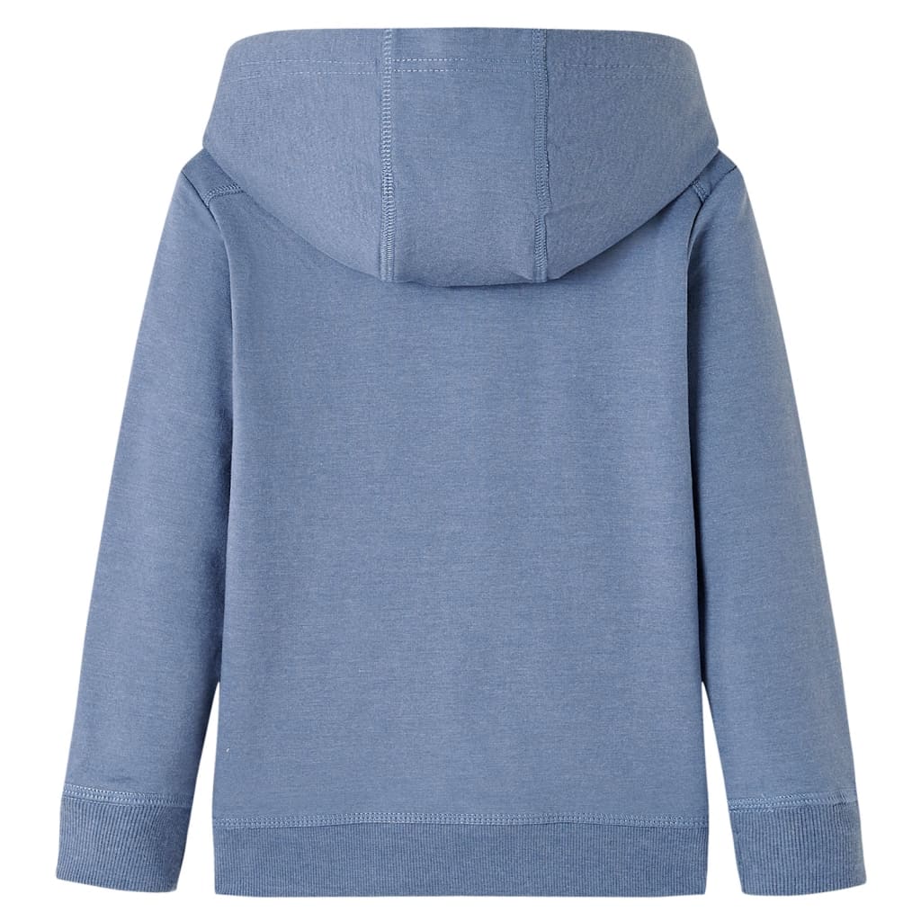 VidaXL Kindertrui met capuchon 104 gemêleerd blauw