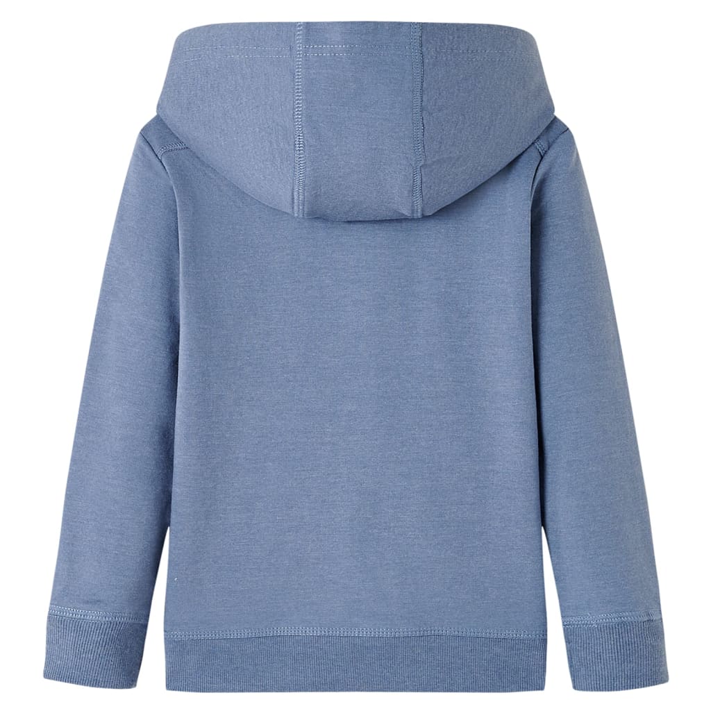 Vidaxl kindertrui met capuchon 116 gemêleerd blauw