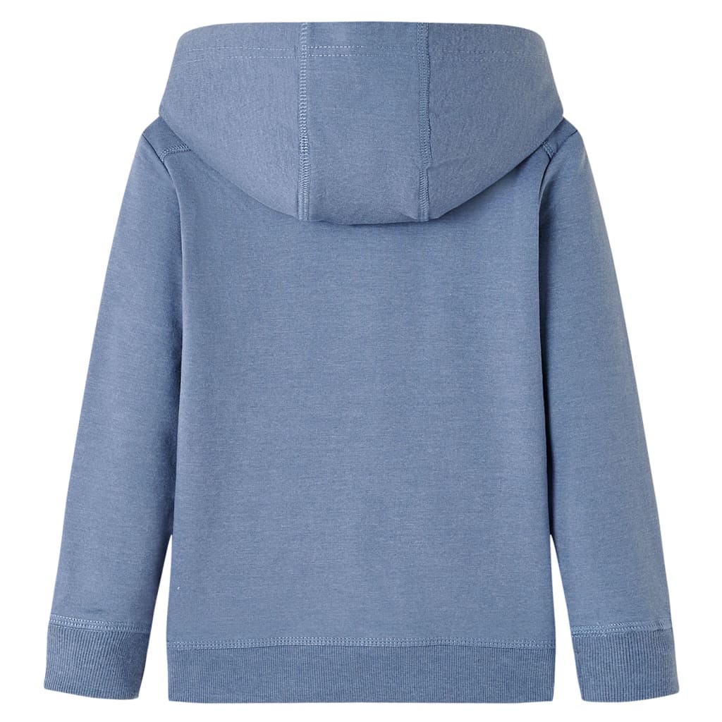 VidaXL Kindertrui met capuchon 128 gemêleerd blauw