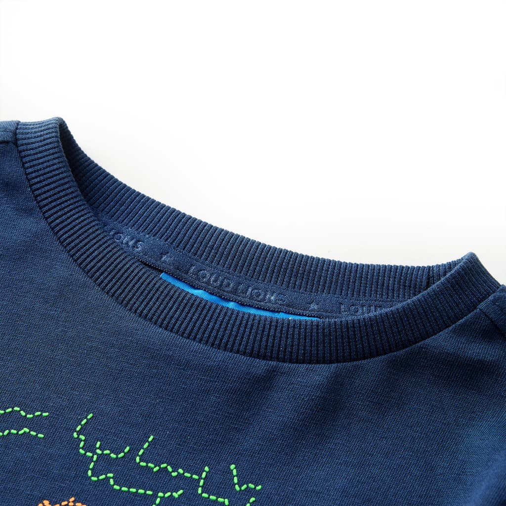 Vidaxl kindershirt met lange mouwen 116 marineblauw