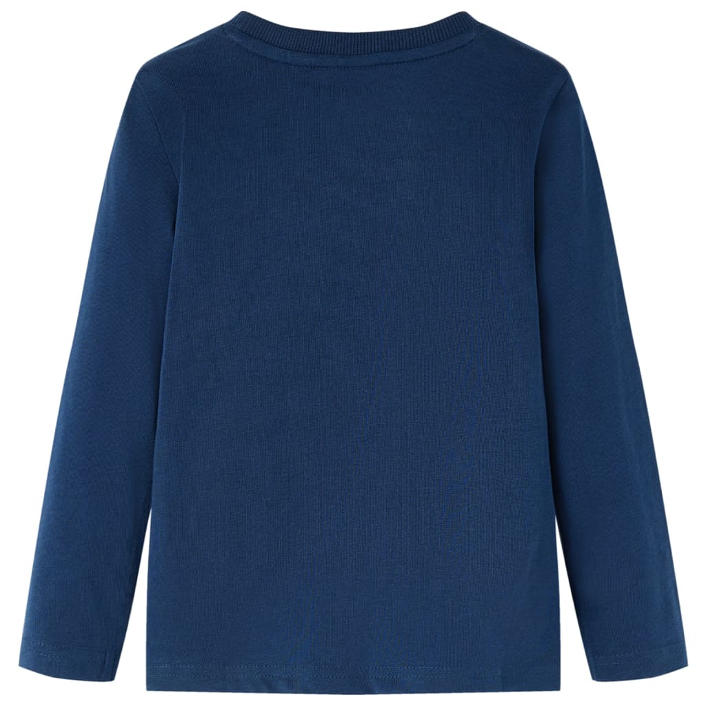 VidaXL Kindershirt met lange mouwen 140 marineblauw