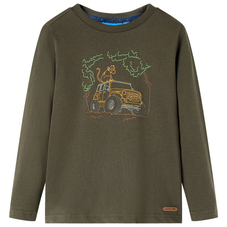 Vidaxl kindershirt met lange mouwen 104 kakikleurig