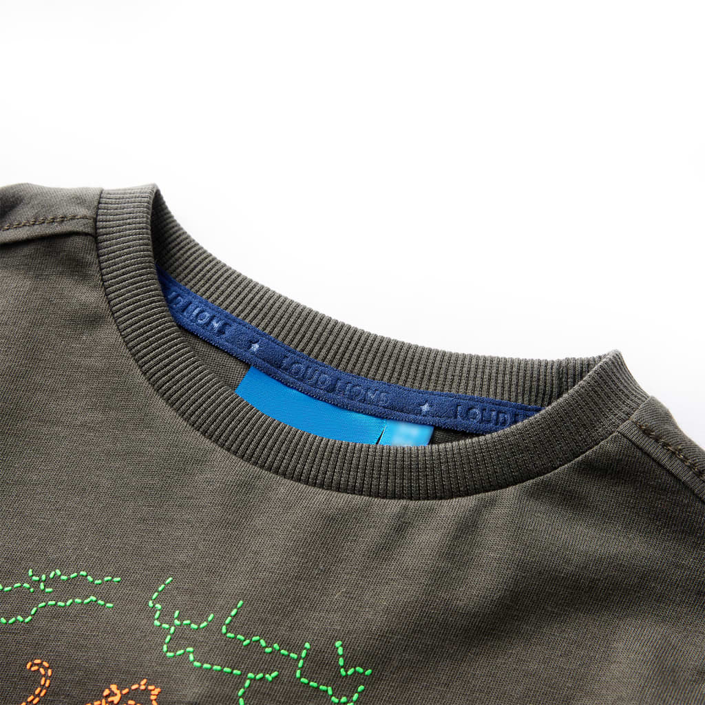 VidaXL Kindershirt met lange mouwen 104 kakikleurig