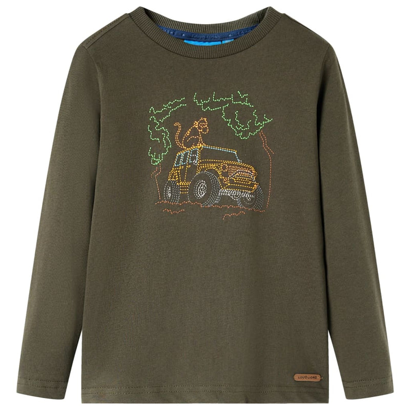 Vidaxl kindershirt met lange mouwen 128 kakikleurig
