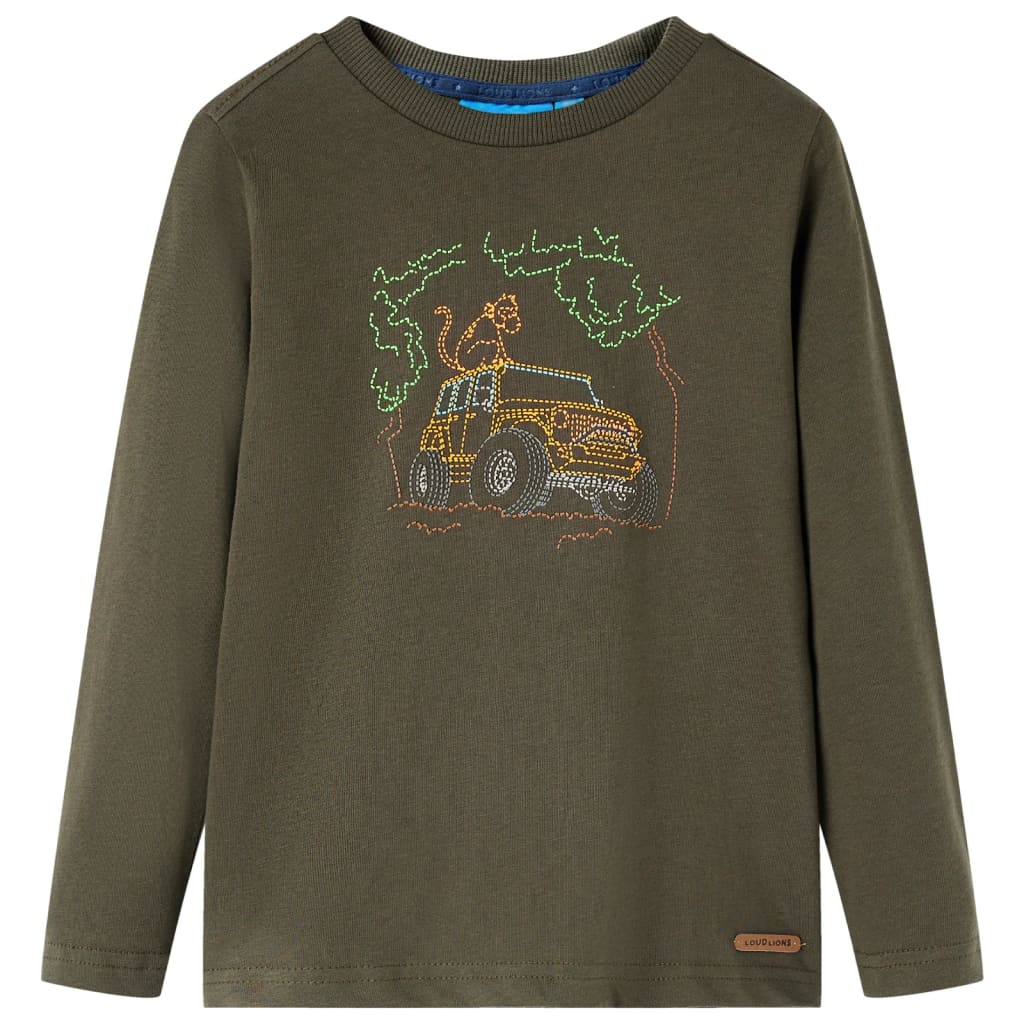 Vidaxl kindershirt met lange mouwen 128 kakikleurig