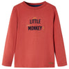 Vidaxl kindershirt met lange mouwen 92 roodbruin