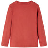 Vidaxl kindershirt met lange mouwen 92 roodbruin