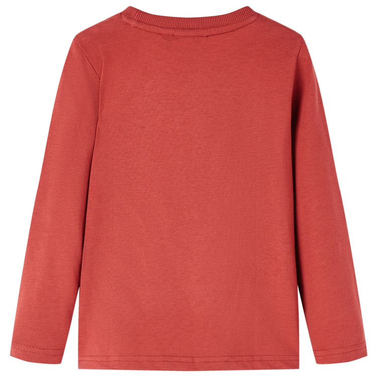 Vidaxl kindershirt met lange mouwen 140 roodbruin