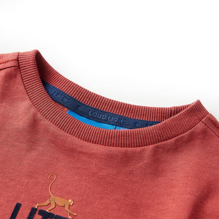 Vidaxl kindershirt met lange mouwen 140 roodbruin