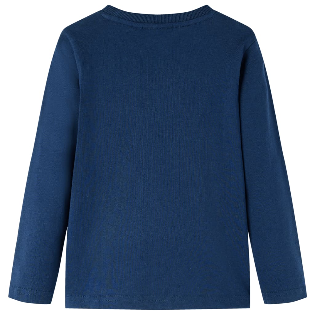 VidaXL Kindershirt met lange mouwen 92 marineblauw