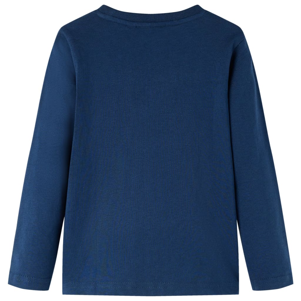 VidaXL Kindershirt met lange mouwen 104 marineblauw